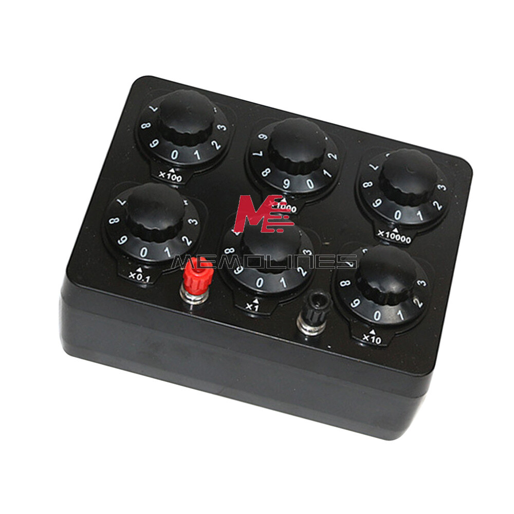 0-99999Ohm Simple Resistance Box 6knobs Resistor Electricity Teaching Instrument