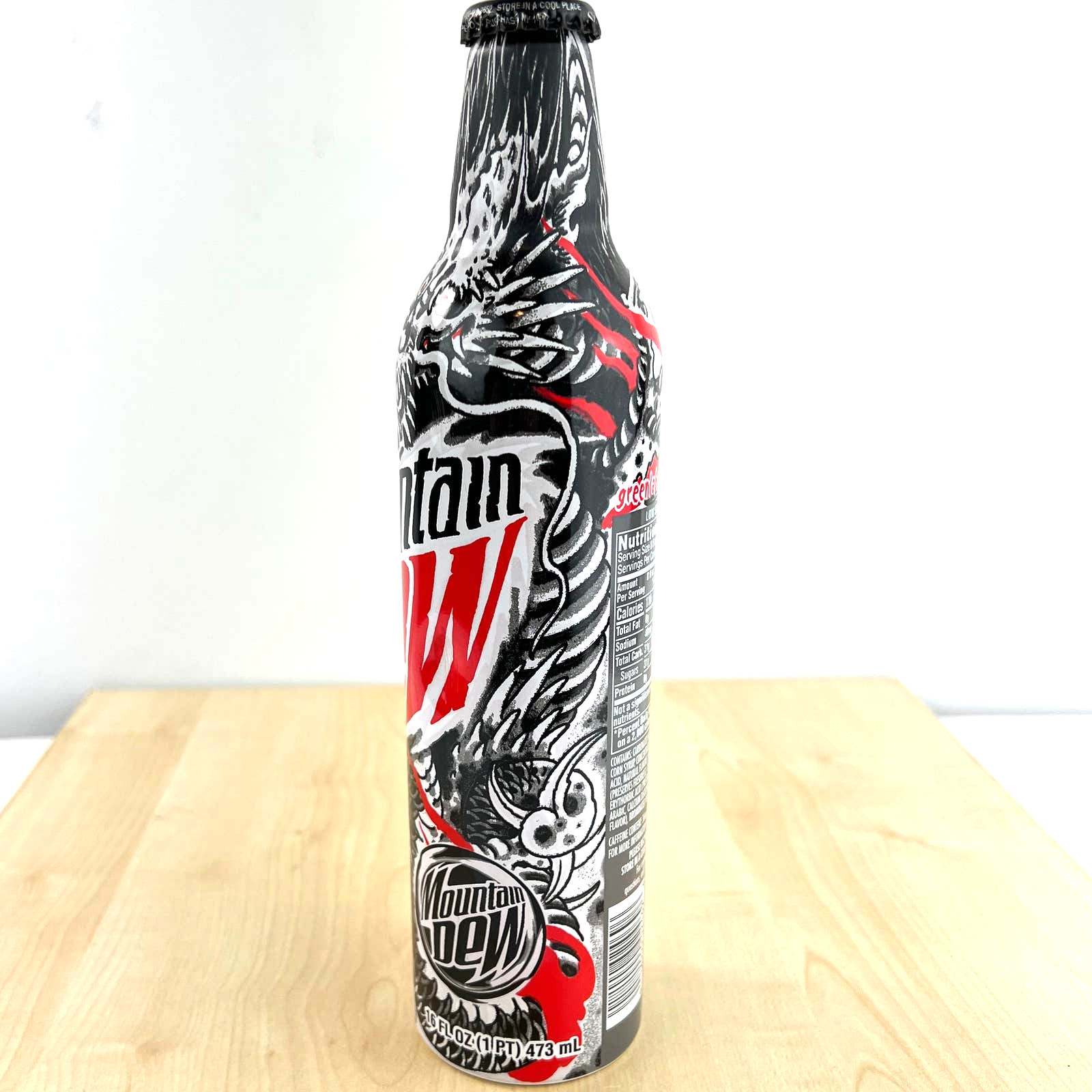 Mountain Dew Green Label Art Concrete Dragon 6oz Full Bottle