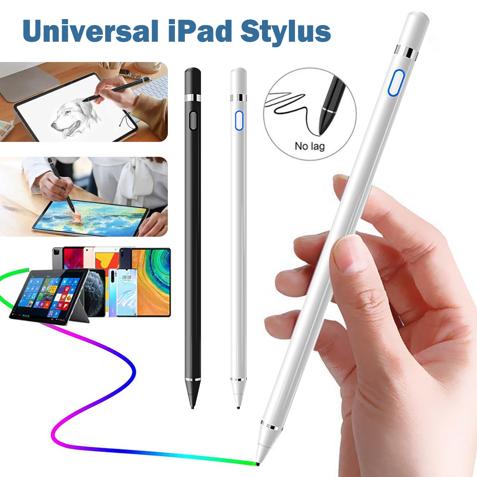 Universal Pencil Stylus Pen For Android iPhone iPad Tablet Mobile Capacitive Pen