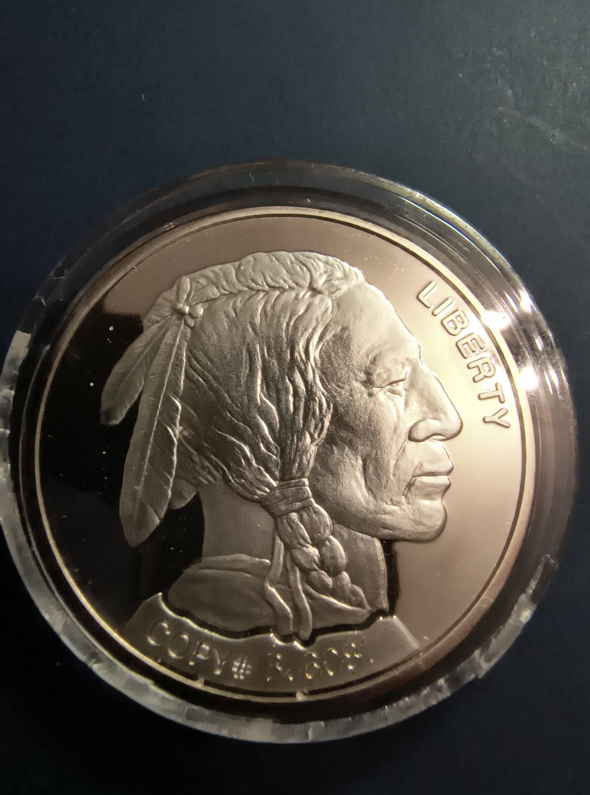 COPY 2001 Buffalo Indian Head Coin Serialized (Bj6081