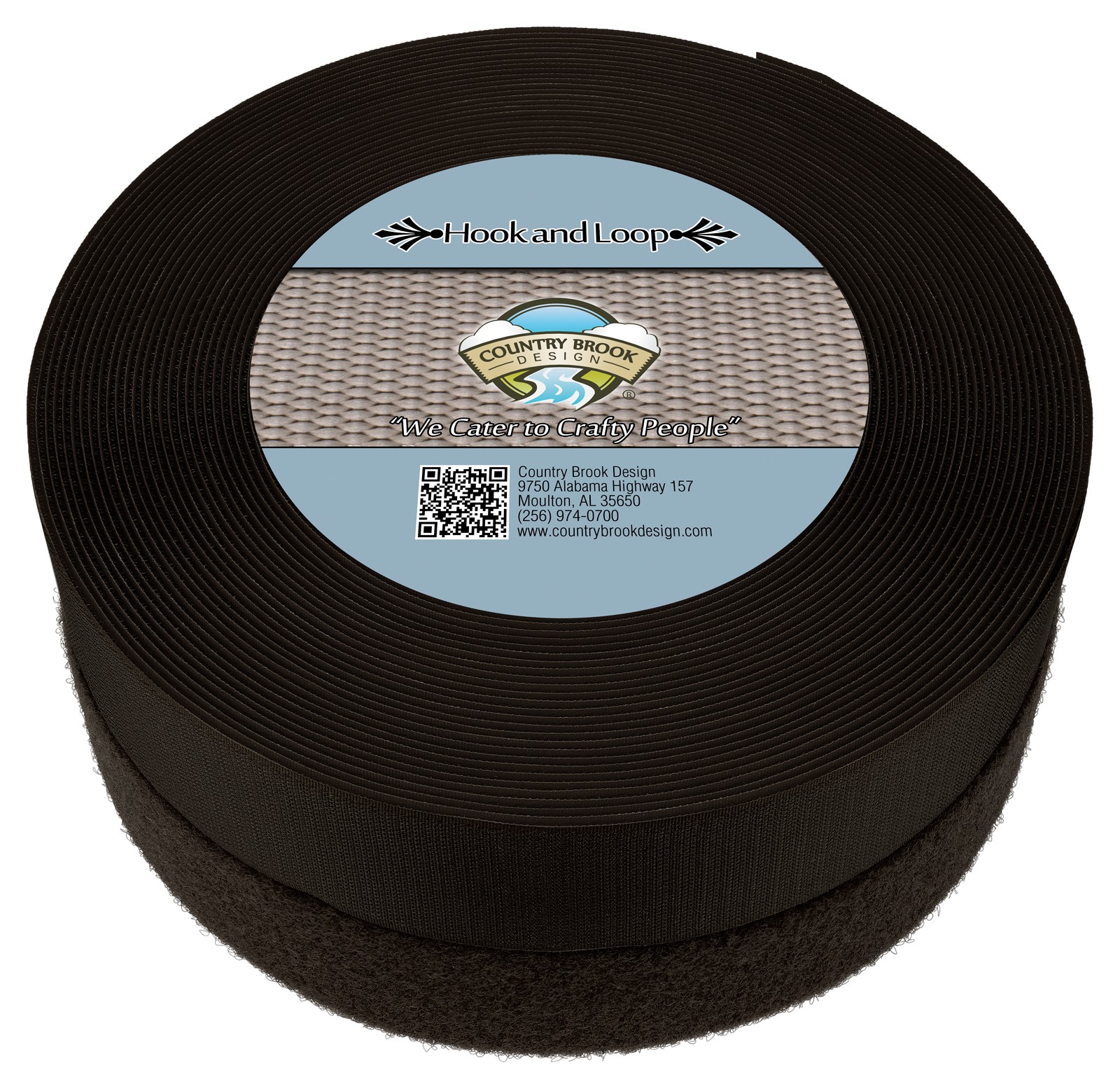 Country Brook Design® Brown Sew on Hook and Loop (2 inch, 10 yards)