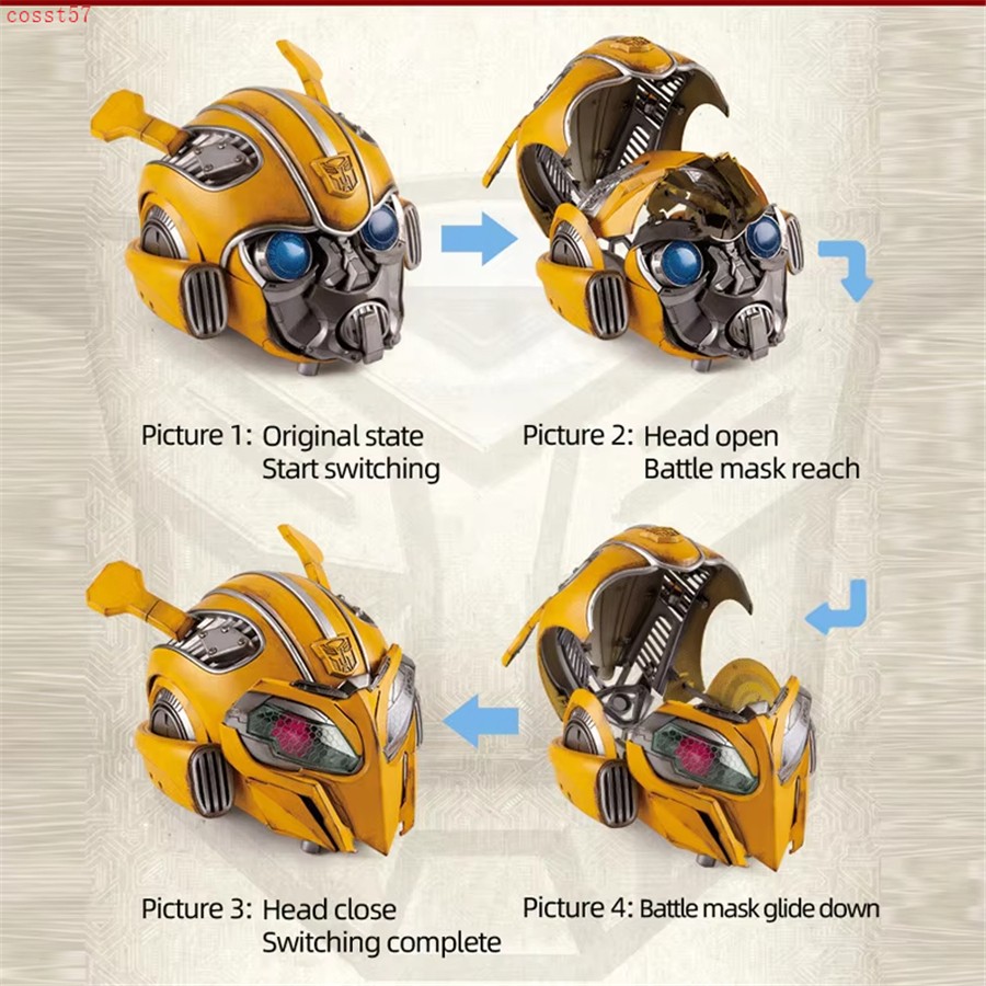 Killerbody Transformers Bumblebee Helmet Mask Deformable Voice Control Toy Gift