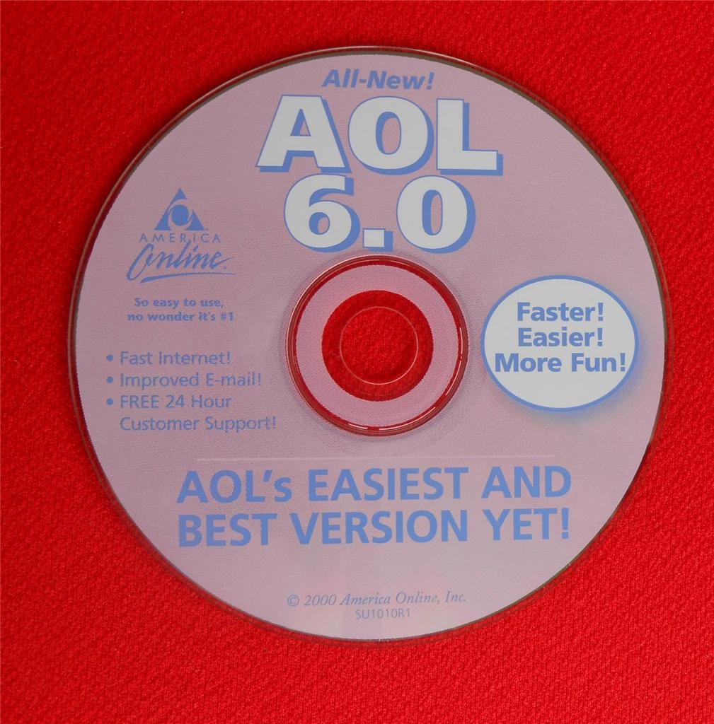 AMERICA ONLINE ~ AOL ~ Version 6.0 ~ VINTAGE 2000 ~ Windows CD Disk Promo