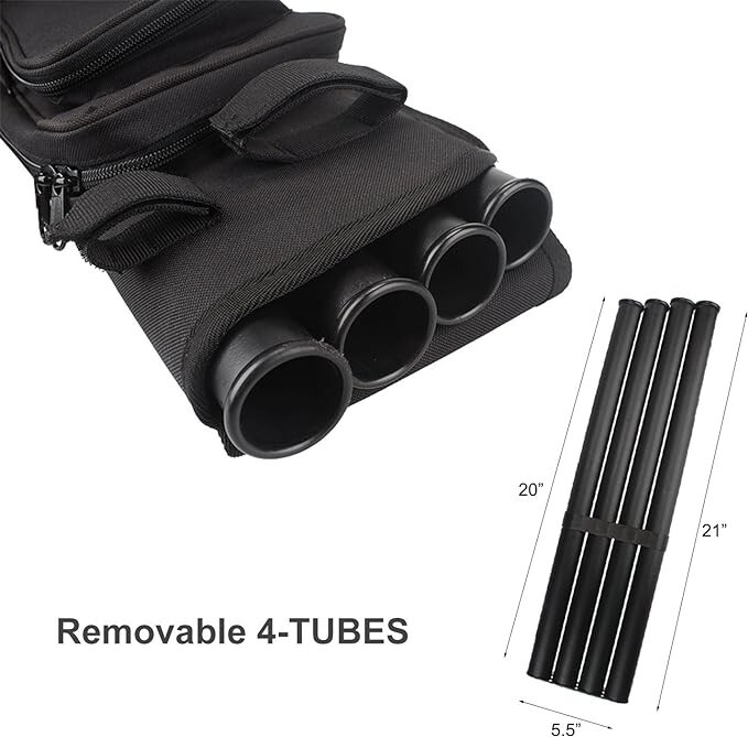 Aljaba multifunción de 4 tubos para entrenamiento de tiro con arco y flechas.
