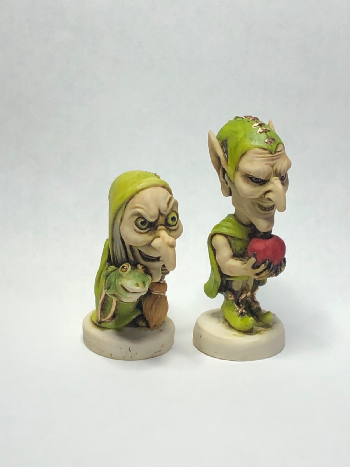 Harmony Kingdom artist Neil Eyre Designs Halloween Warlock Frog Goblin witch set