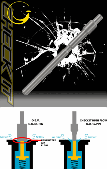 Check It Planet Eclipse OOPS On/Off ASA High Flow Pin Upgrade - Stainless
