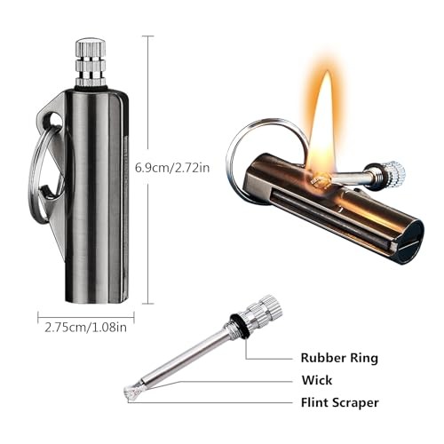 2 Pack Permanent Match Infinity Lighter, Multitool Keychain Bottle Style3