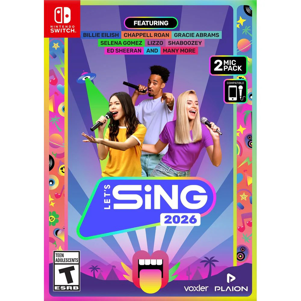 Let's Sing 2026 Karaoke Game with 2 Microphones, Multiplayer for Up to 4