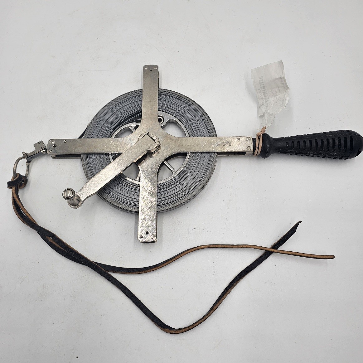 Lufkin No 2270 Derrick Oil Gauging Tape 100' Engineer Scale 1/4" Chrome Clad USA