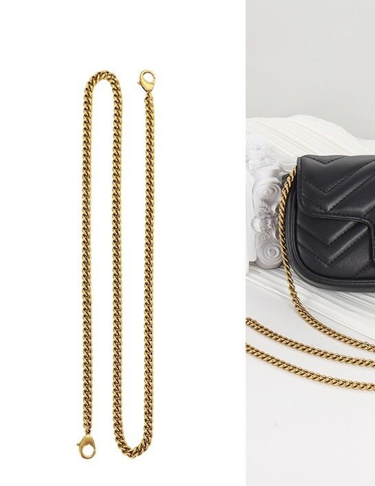 Metal chain crossbody bag shoulder strap suitable for women's bags