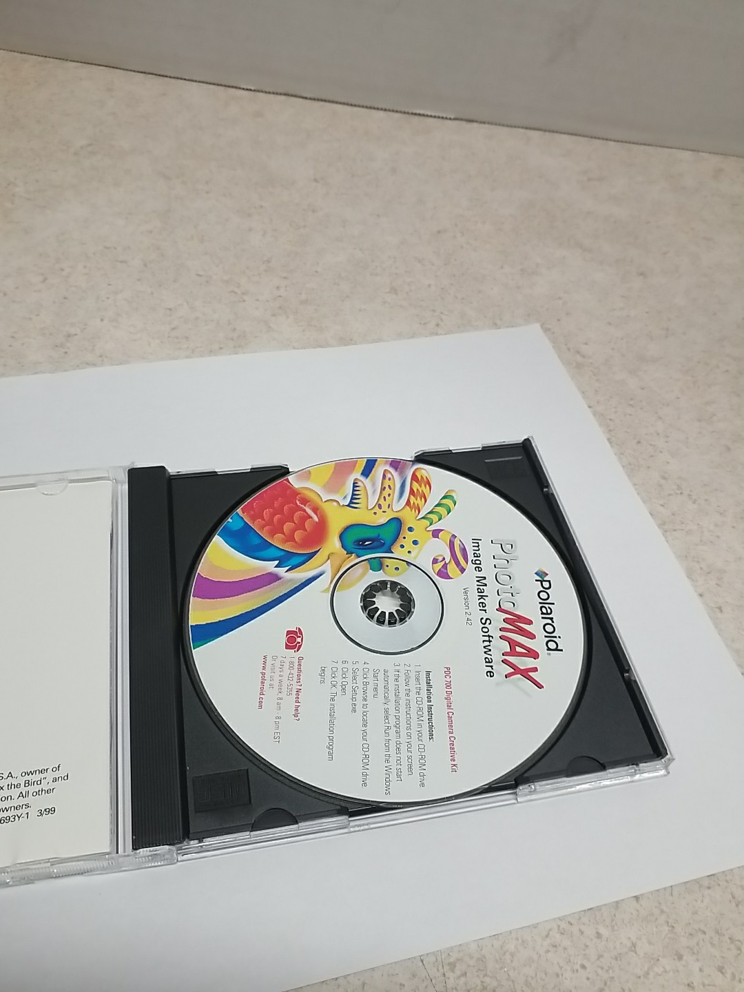Polaroid PhotoMax Image Maker Software -1999 Quickstart Guide PC CD ROM