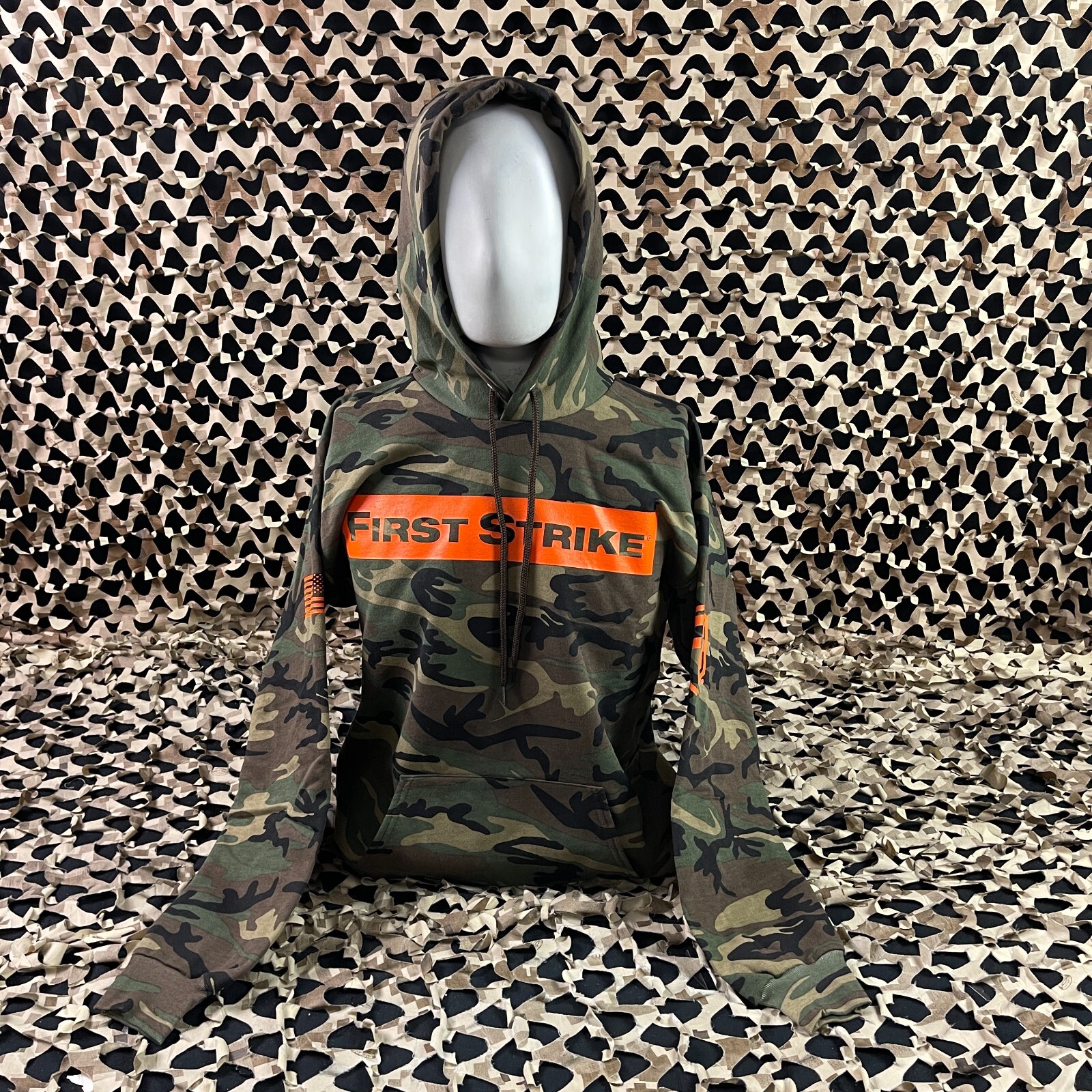 NEW First Strike Pull Over Hooded Sweatshirt - Camo - Large