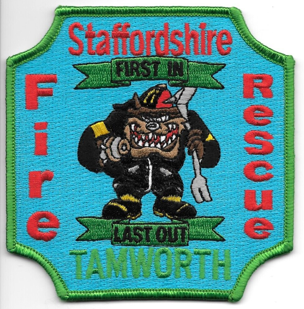 U.K. - England  Staffordshire / Tamworth  Fire - Rescue TAZ (4" x 4") fire patch