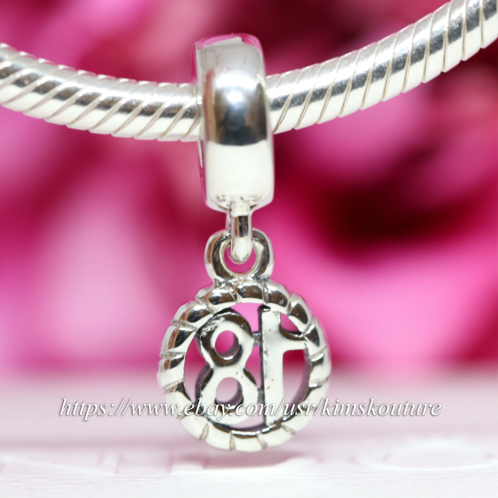 Authentic Sterling Silver 18th Birthday Charm 790495