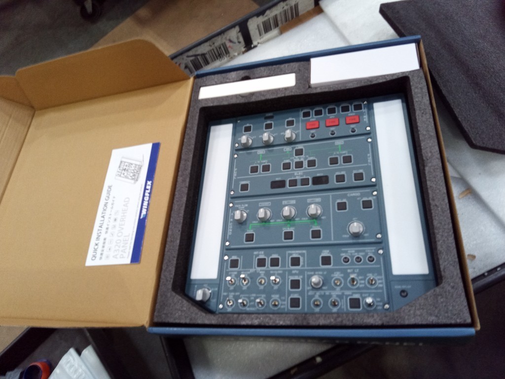 WINGFLEX A320 Overhead Panel with IRS & Lighting Panels Designed Open box