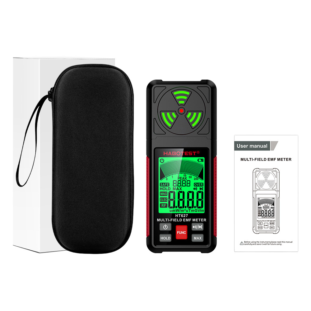 HT627 EMF Meter Electromagnetic Field Radiation Detector Radio Frequency Meter