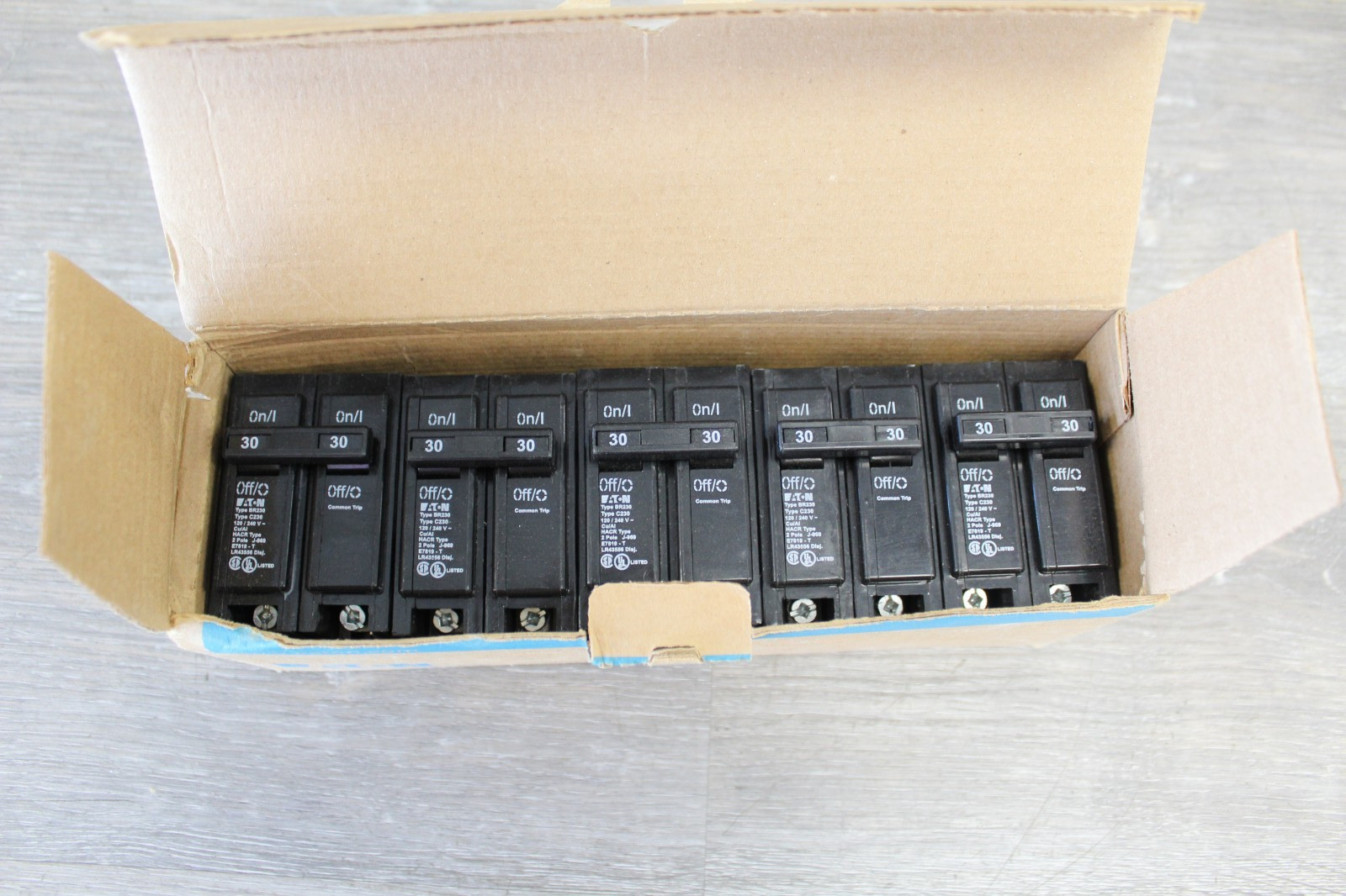 (5) EATON BR230 Circuit Breakers 30 AMP 2 Pole Type BR - PACK OF 5 NEW