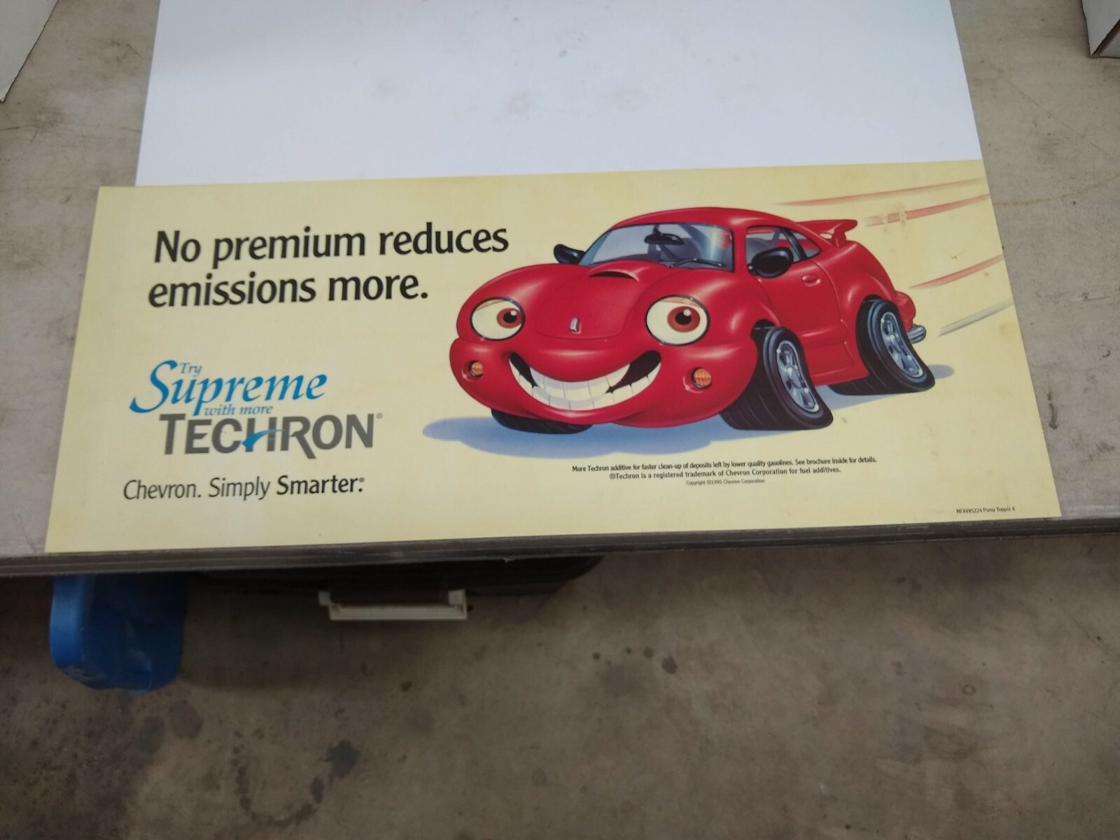 Vintage Chevron Cars Chevron Supreme Pump Topper - Extremely Rare!