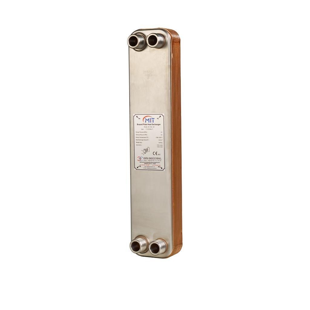 MIT Brazed Plate Heat Exchanger 12 Plate 316L SS Water to Water (MB-04) NEW 3/4"