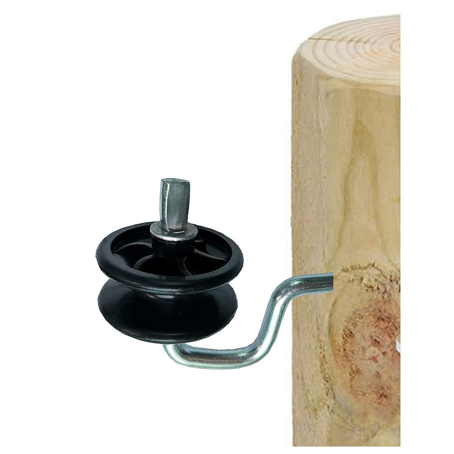 QMARK 10 Pack Electric Fence Wood Post Anchors, Wood Post Screw-in Insulators...