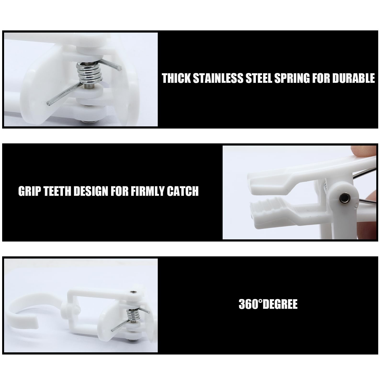 10 Pcs Super Strong Plastic Clothes Pins, Laundry Hook Clips, Boot Hangers fo...
