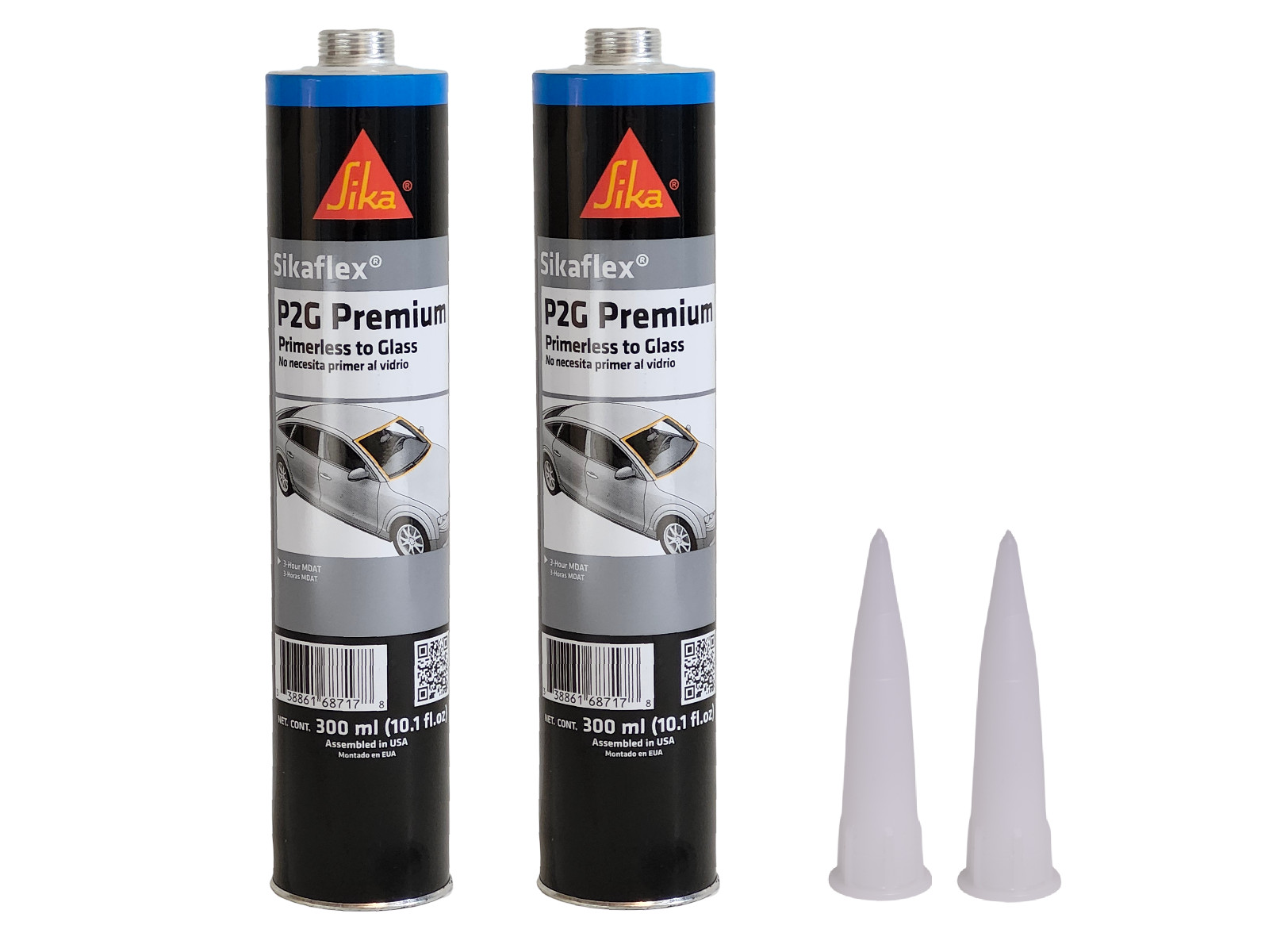 Sikaflex P2G Premium Primerless Automotive Glass Urethane Adhesive 300ml 2 Pack