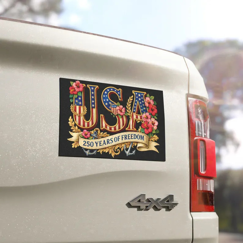 USA Years of Freedom Car Magnet Patriotic American Flag