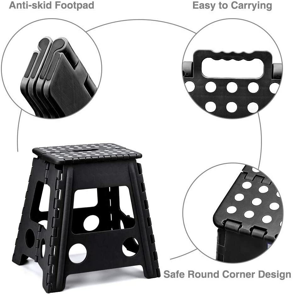 MOTCA 13"Folding Step Stool ,16"Folding Step Stool,Kitchen Stepping Stools