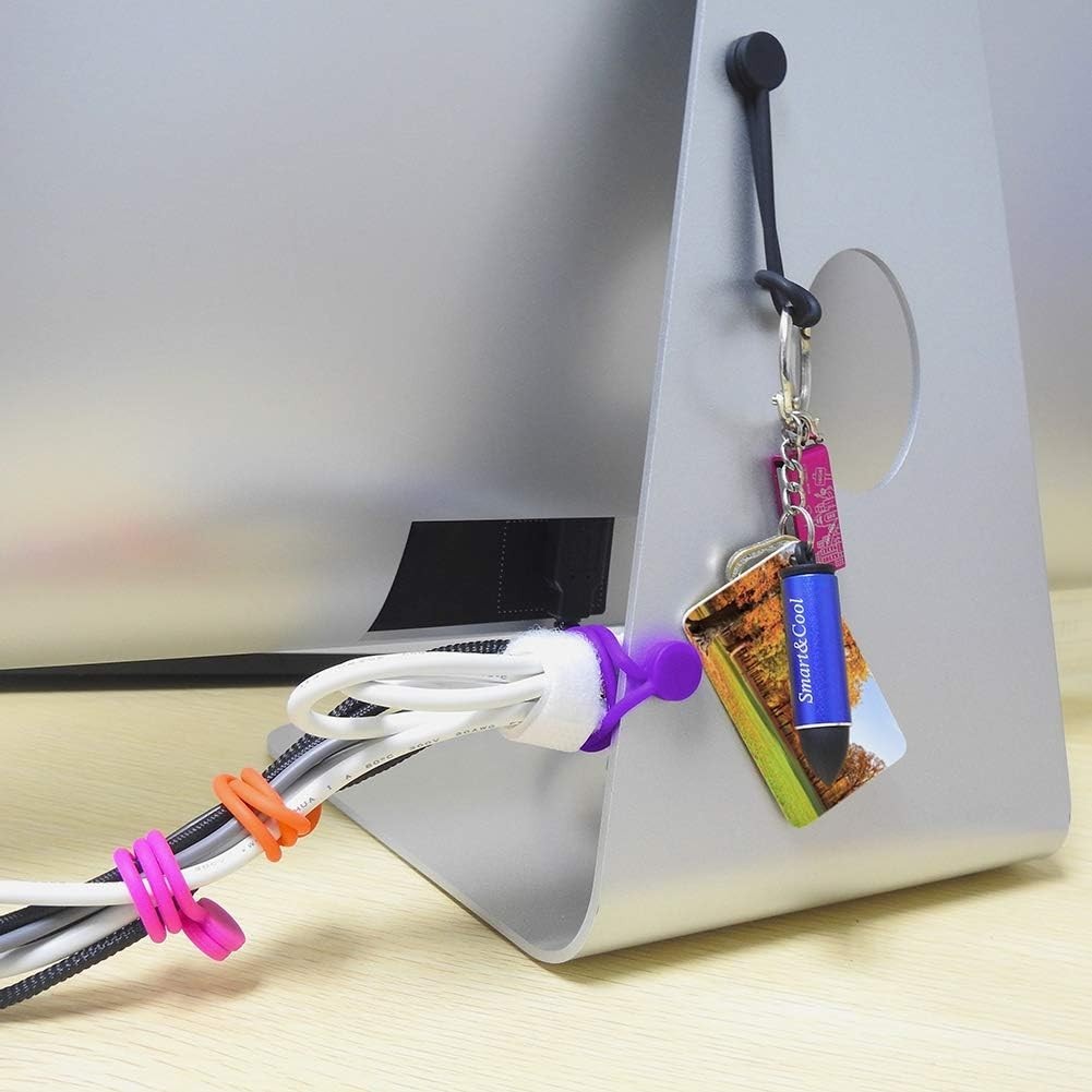 Magnetic Cord Management Ties, 30-Pack, Silicone Material