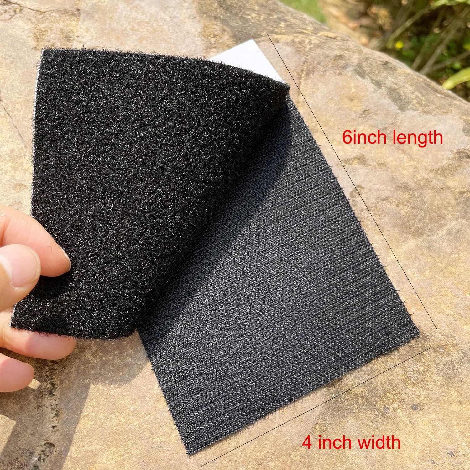 4-Pair 4x6 inch Upgrade Hook Loop Tape Double-Side Adhesive Strips Mounting S...