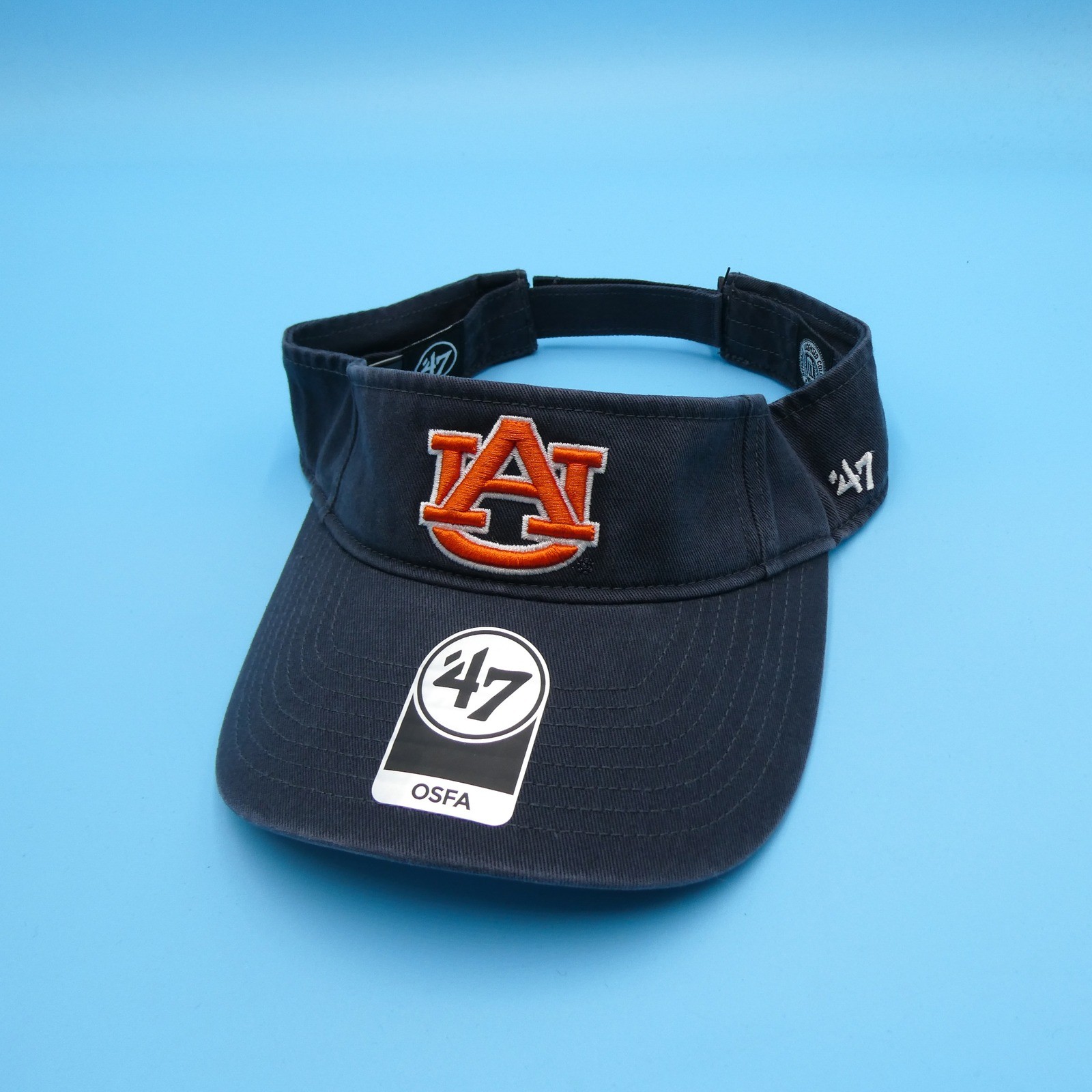 '47 Visor Mens One Size Auburn Tigers Navy Blue Embroidered Cotton NCAA Hat