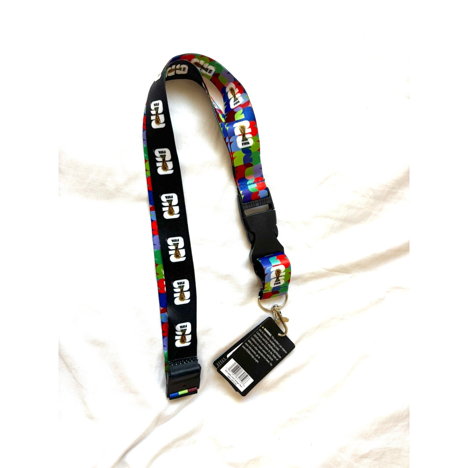 FIFA World Cup 2026 Official Lanyard Neck Strap Badge Holder Black 20.5" New