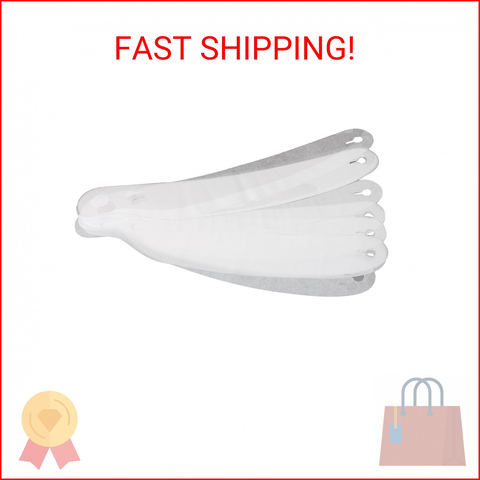 RaceQuip® 203213RQP Helmet Shield Tear Offs 3 mm Clear Plastic - Set of 20