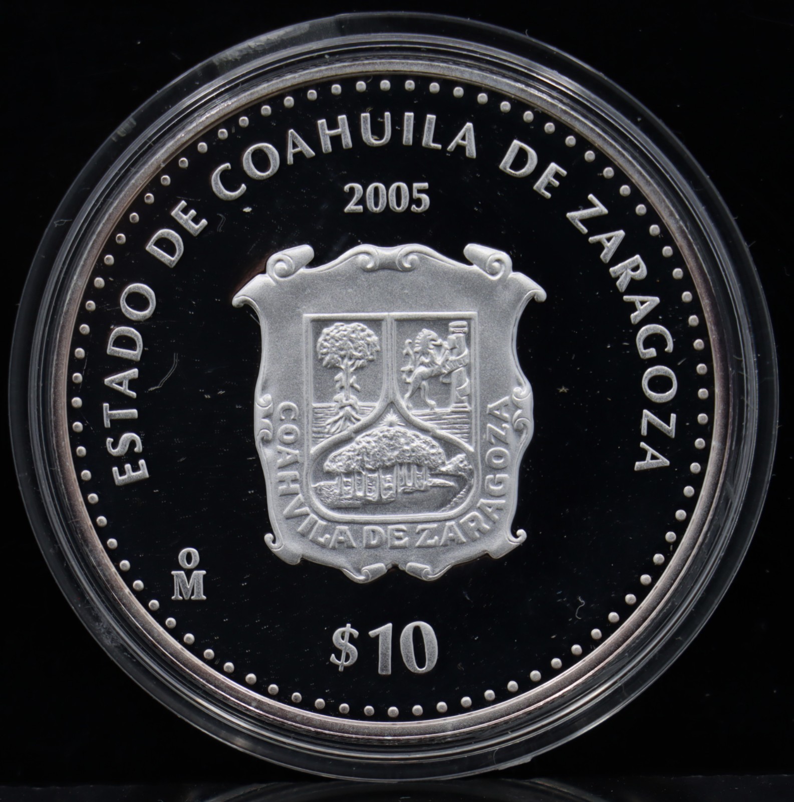 2005-MO 1oz $10 Estado De Coahuila De Zaragoza .999 Silver Coin in OGP