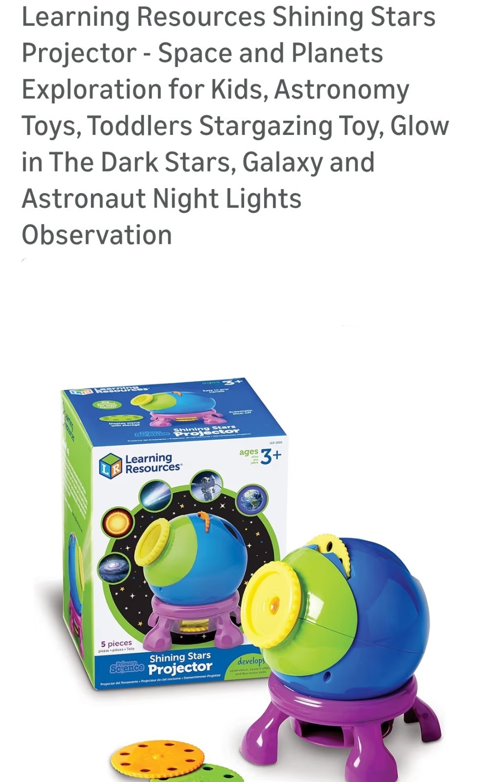 Learning Resources Shining Stars Projector - Space and Planets Exploration...