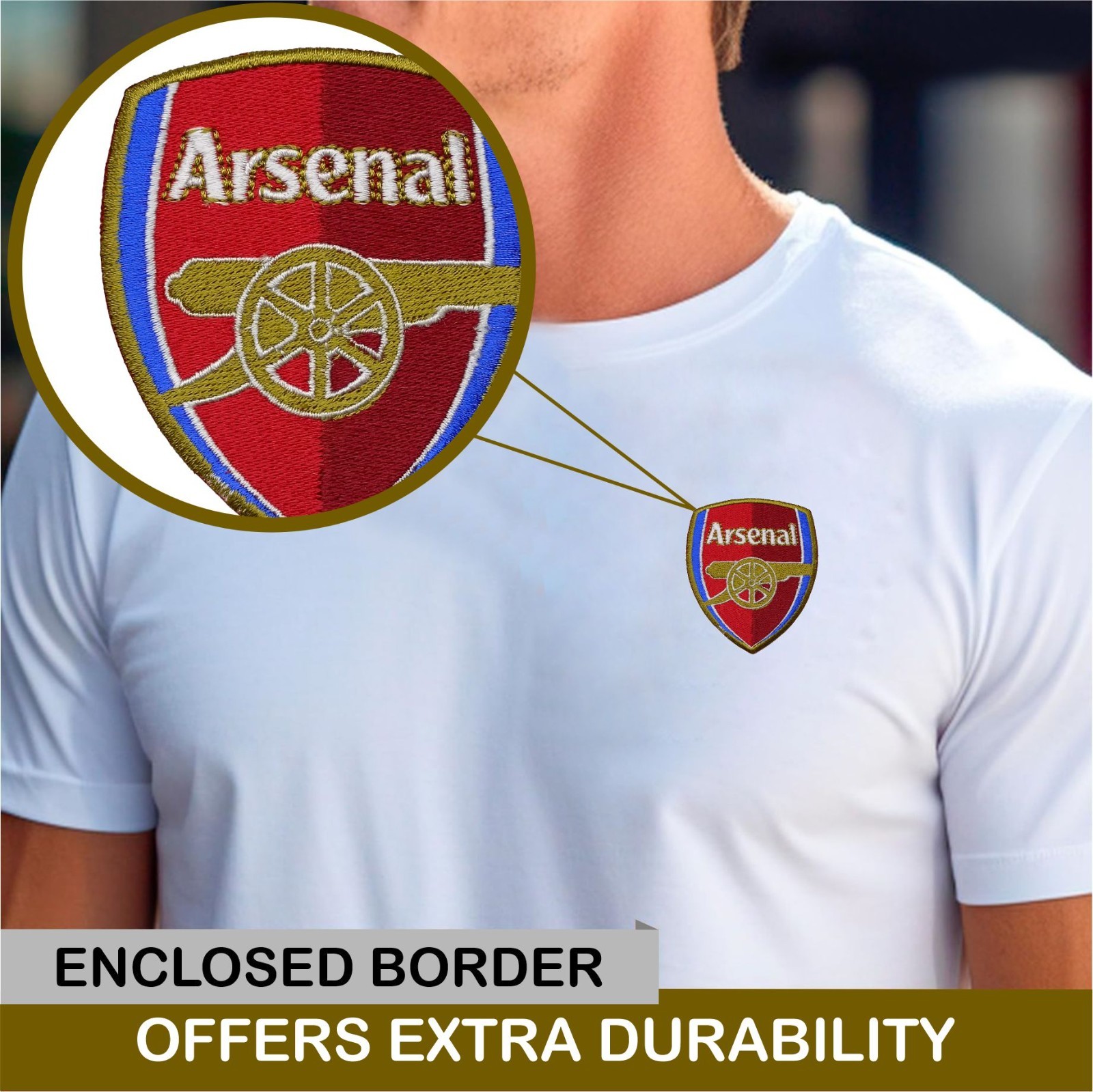 Arsenal FC Logo Iron On Patch - Sew Patch - Embroidered Patch