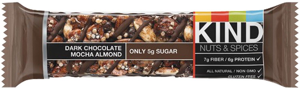Kind Nuts & Spice Bars: Dark Chocolate Almond Mocha Energy Food Pack of 12