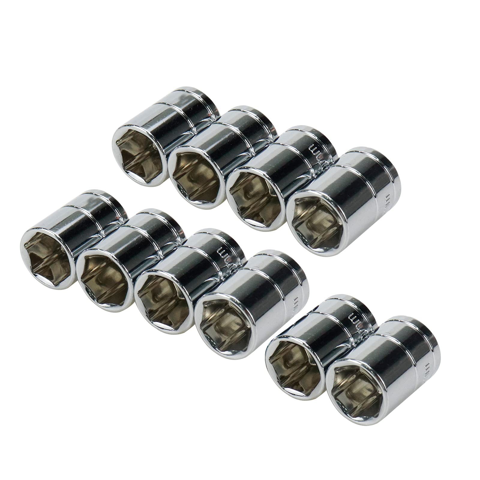 Shallow Socket 1/4 Inch Drive 13mm 6 Point -10pcs