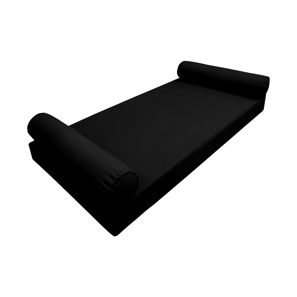|SLIPCOVER ONLY|S5 Daybed Mattress Bolster Pillow Covers Pipe Trim Twin-XL AD109