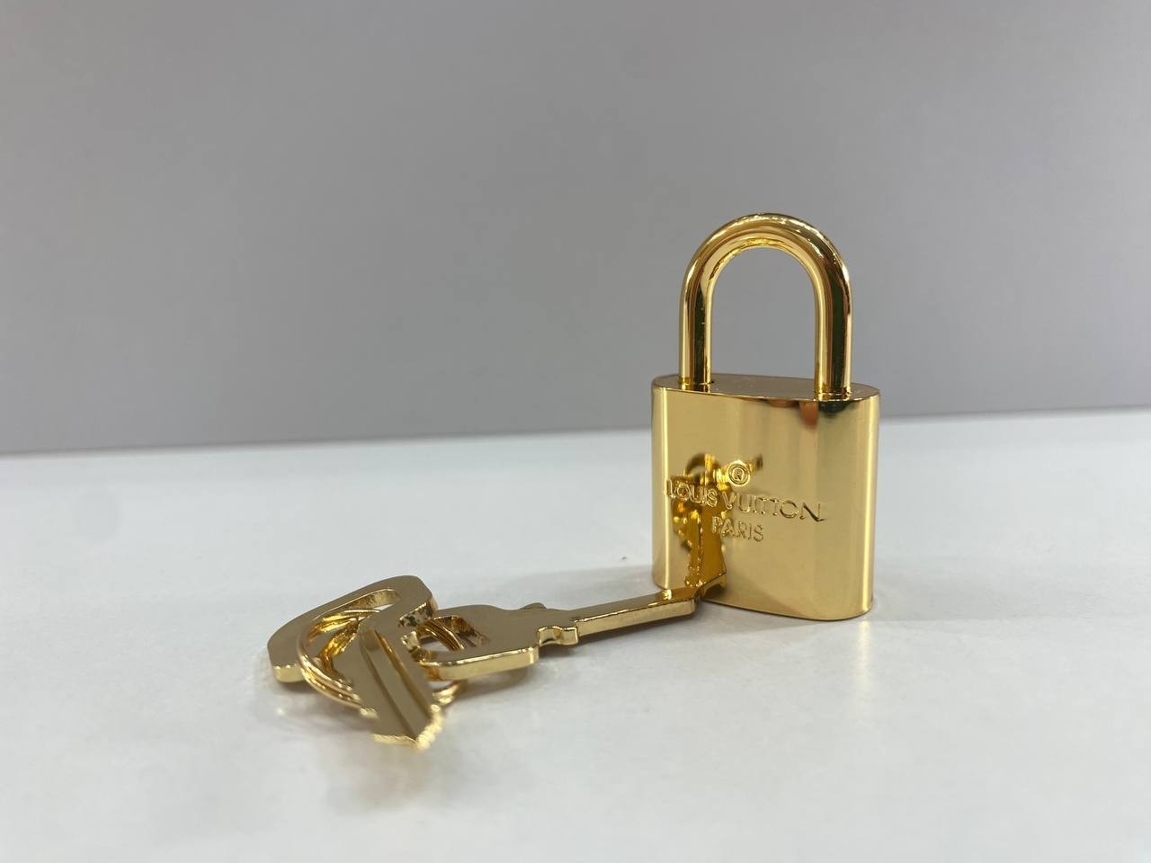 Louis Vuitton PadLock Lock 2 Key Gold brass Number 315 Authentic
