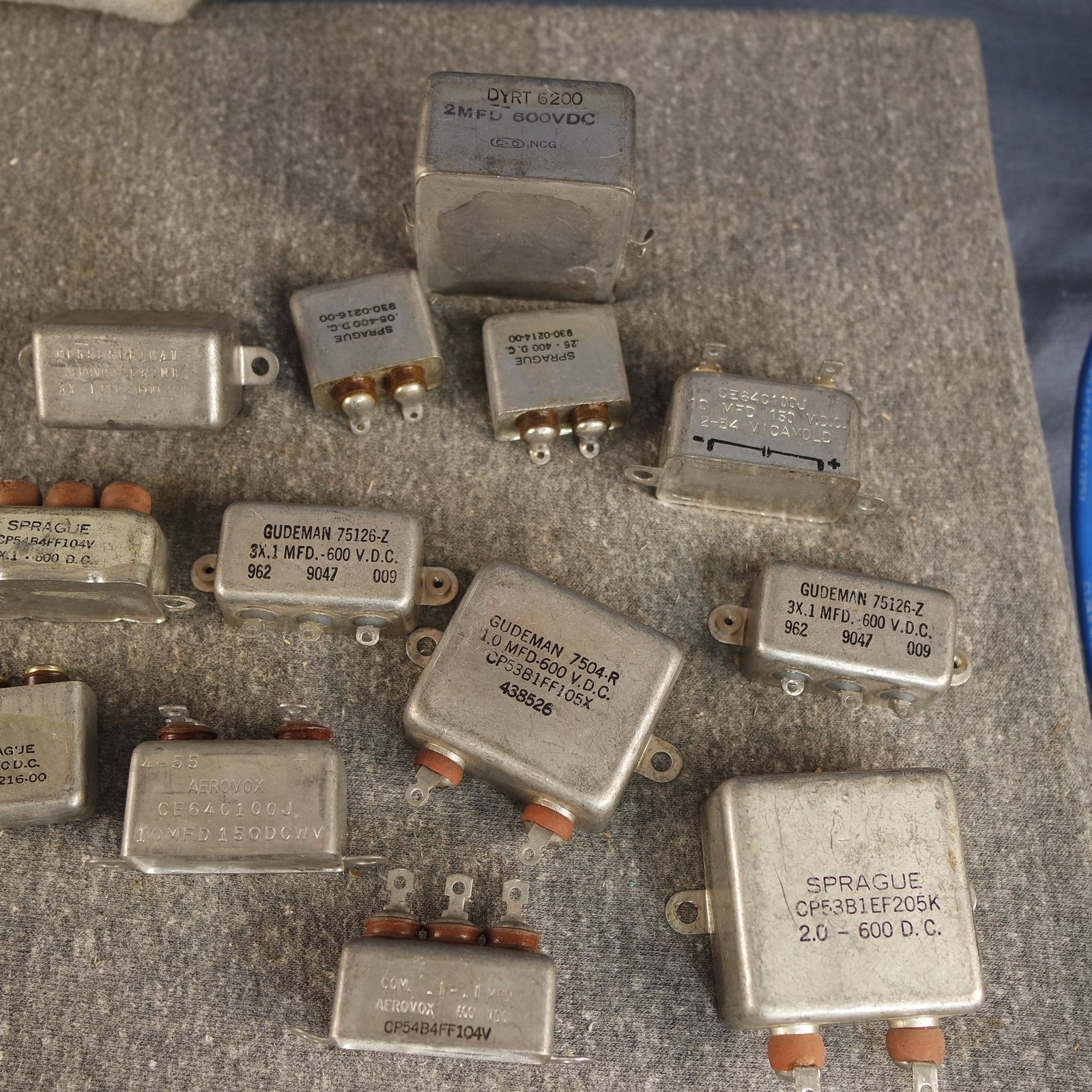 13 Sprague & Gudeman Unused 600 VDC High Voltage Sealed Capacitors SEE LIST