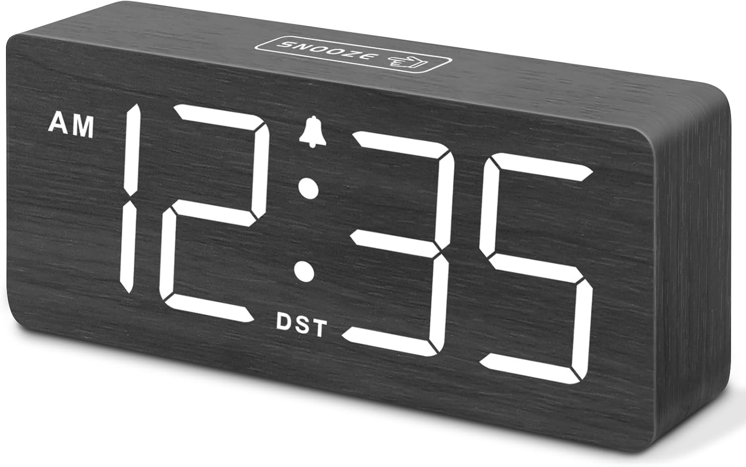 DreSky Wooden Digital Alarm Clo for Bedroom - Loud Alarm Clo for