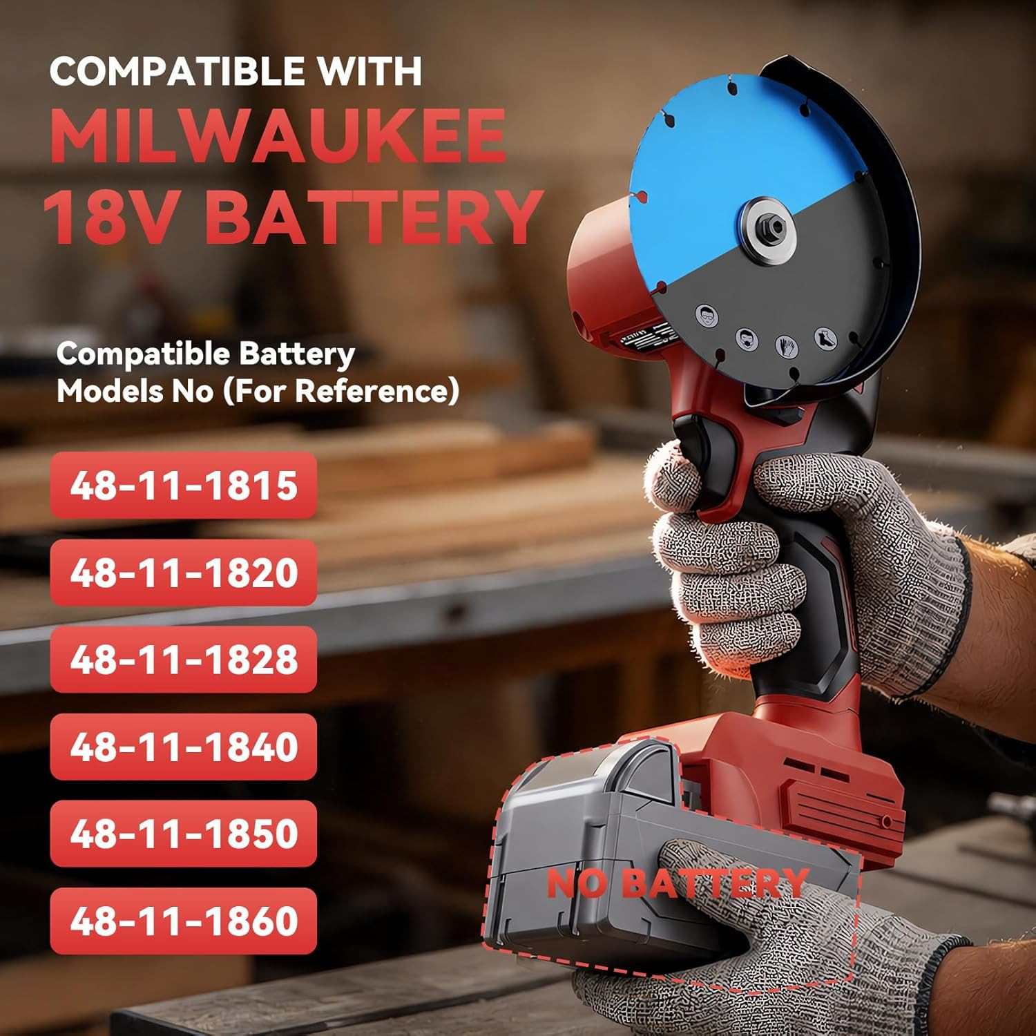 Cordless Cut off Tool Compatible with Milwaukee 18V Battery (Tool Only), 4 Inch