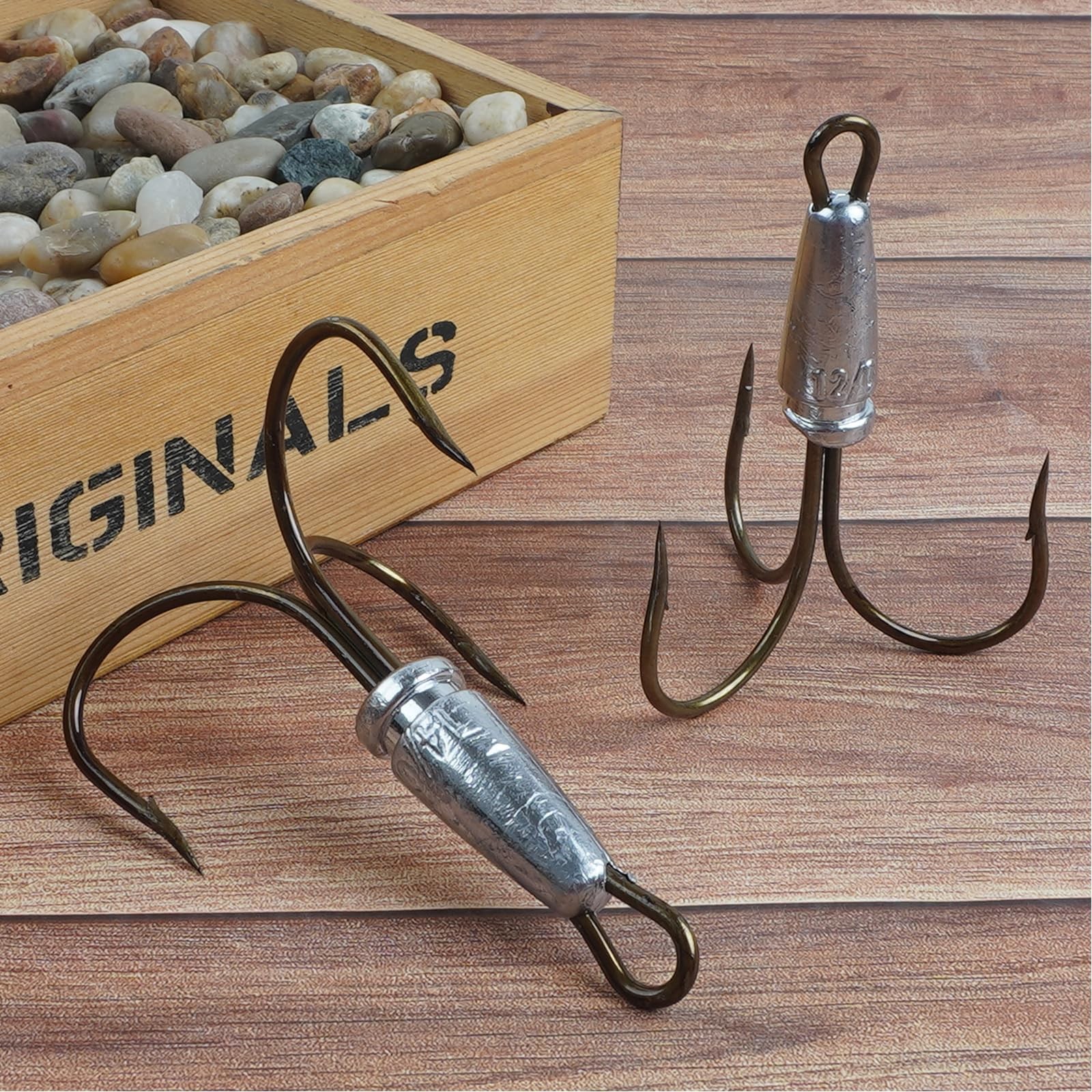 Snagging Hooks Snagging Weighted Treble Hooks 6pcs Fishing Hooks Large Weight...