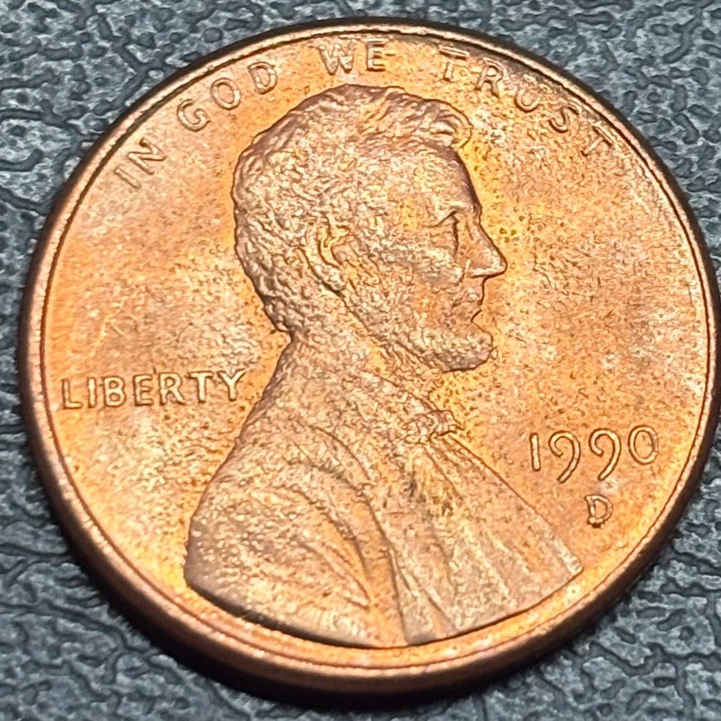 1990-D Lincoln Memorial Cent • Uncirculated BU+ Denver Mint 1C Penny Coin
