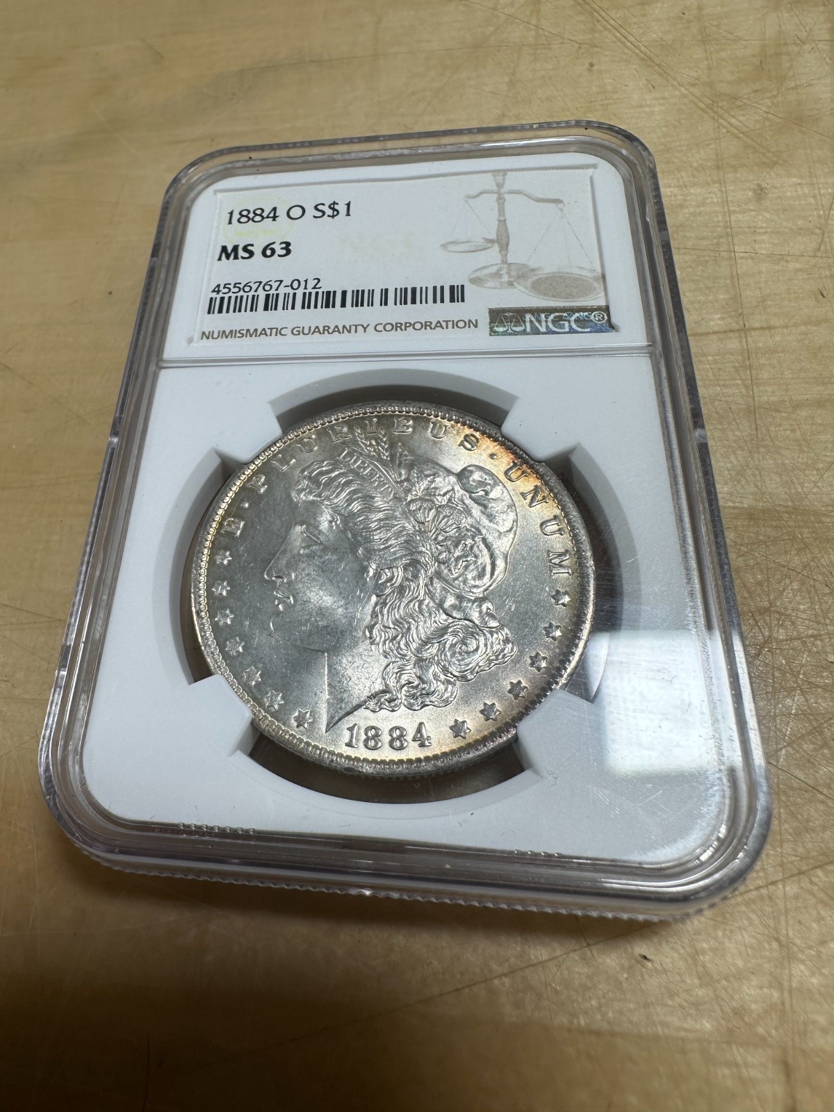 1884-O Morgan Silver Dollar MS63  NGC Toning
