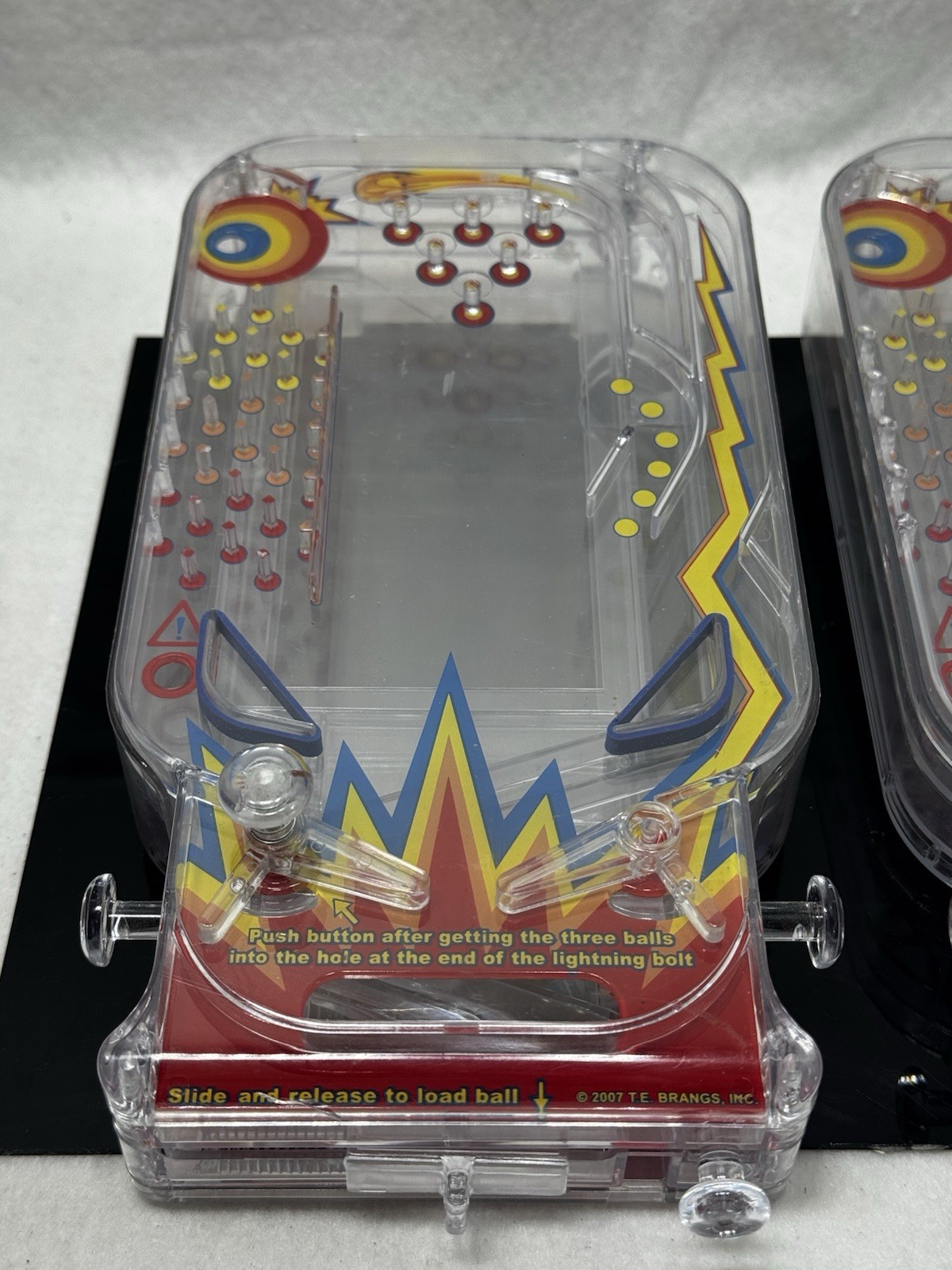 2 PK Miniature Pinball Machine TE Brangs 2007 Tabletop Toy