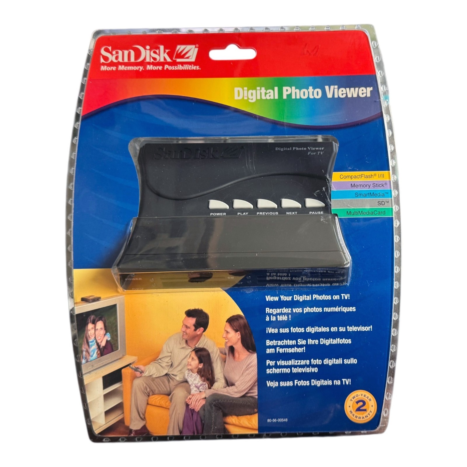 New SEALED SanDisk Digital Photo Viewer SDV1-A Card Reader For TV w/ Remote