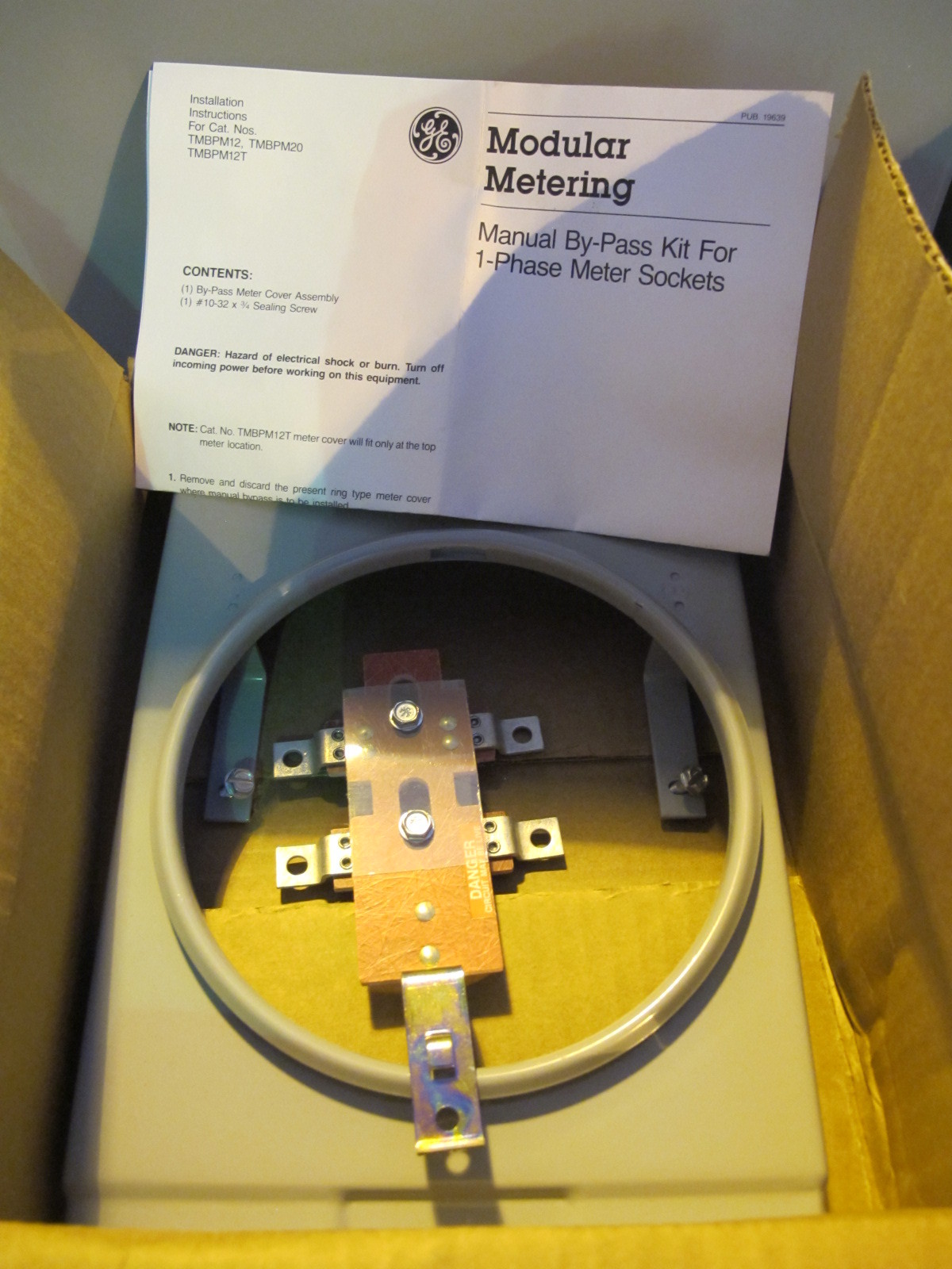GE TMBPM12, Modular Metering Manual Bypass Kit- MB59 - NEW-B