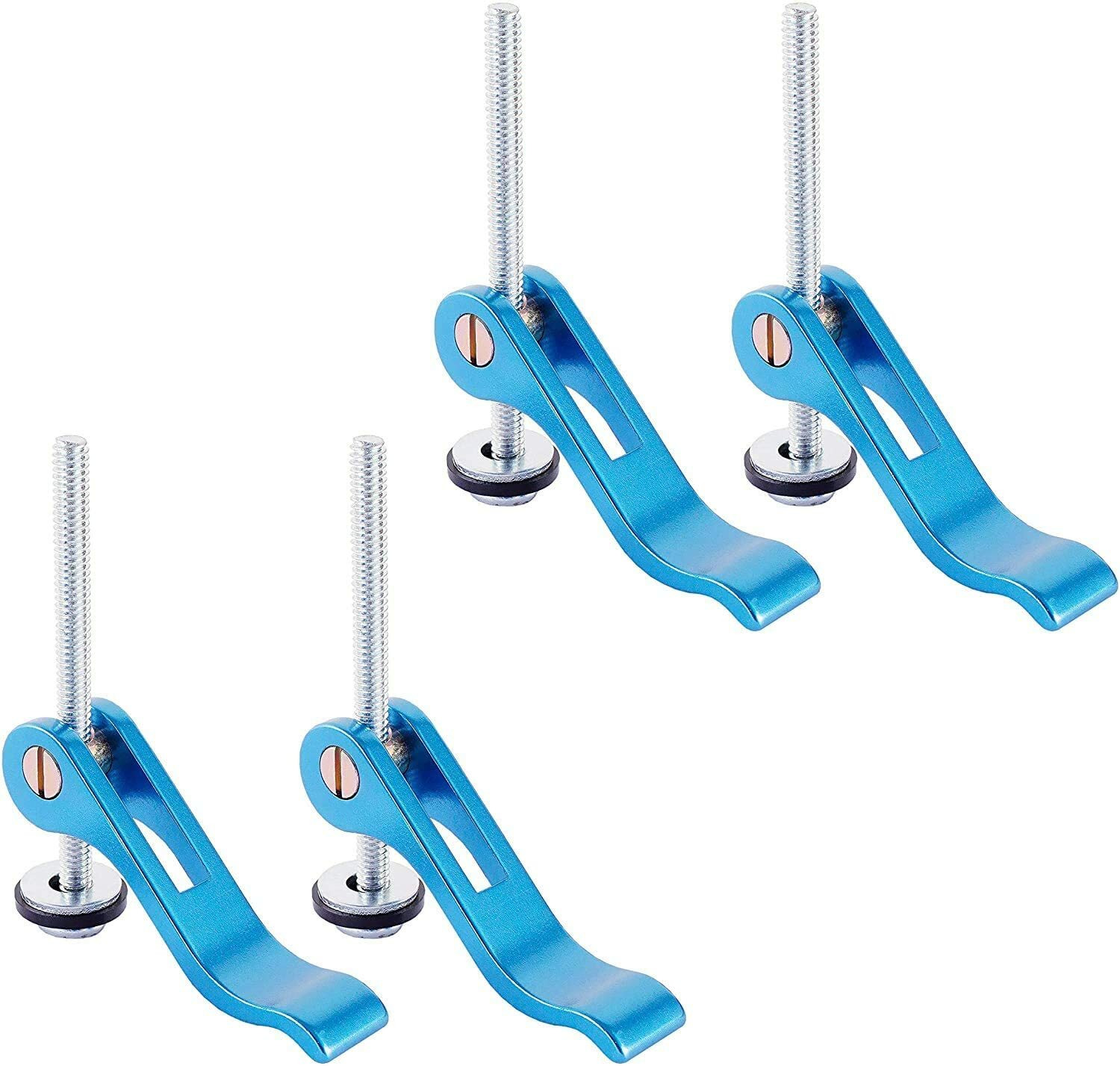 POWERTEC Aluminum Cam Clamp 1/4 inch -20 Threaded Insert - 4 PK (71501)